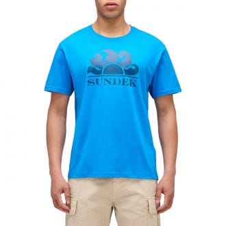 Sundek M021tej7800 T Shirt Porta Logo A Contrasto Casual Uomo
