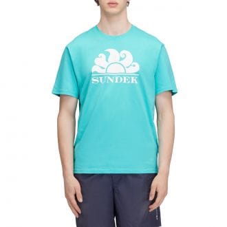 Sundek M021tej7800 T Shirt Porta Logo A Contrasto Casual Uomo