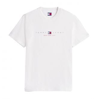 Tommy Jeans Dm0dm21911 T Shirt M Reg Flag Linear Ss Tee Ext Casual Uomo