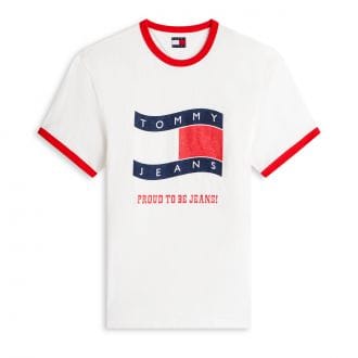 Tommy Jeans Dm0dm22537 T-shirt Waving Flag Casual Uomo