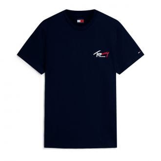 Tommy Jeans Dm0dm22538 T-shirt Slim Sign Chest Casual Uomo