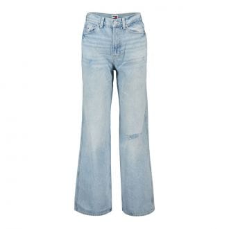 Tommy Jeans Dw0dw17588 Jeans Wide Con Strappi Claire Donna Casual Donna
