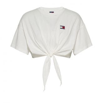 Tommy Jeans Dw0dw20321 T Shirt Waist Tie Badge Donna Casual Donna