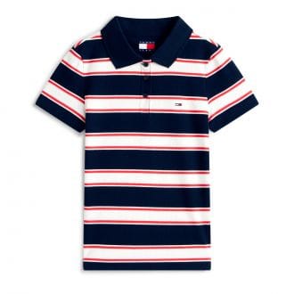 Tommy Jeans Dw0dw22327 Polo Slim Rib Donna Casual Donna
