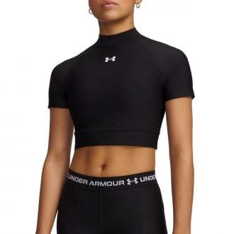 Under Armour 6010006 T-shirt Heatgear Crop Mock Donna Abbigliamento Training E Palestra Donna