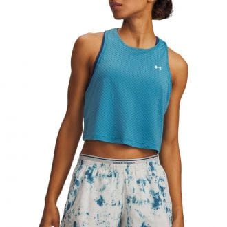 Under Armour 6011229 Canotta Tech Sport Mesh Crop Donna Abbigliamento Training E Palestra Donna