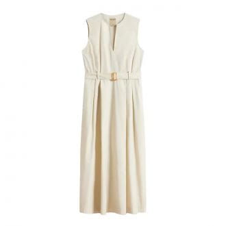 Woolrich Cfwwdr0184frut3944 Abito Con Cintura In Popeline Donna Casual Donna