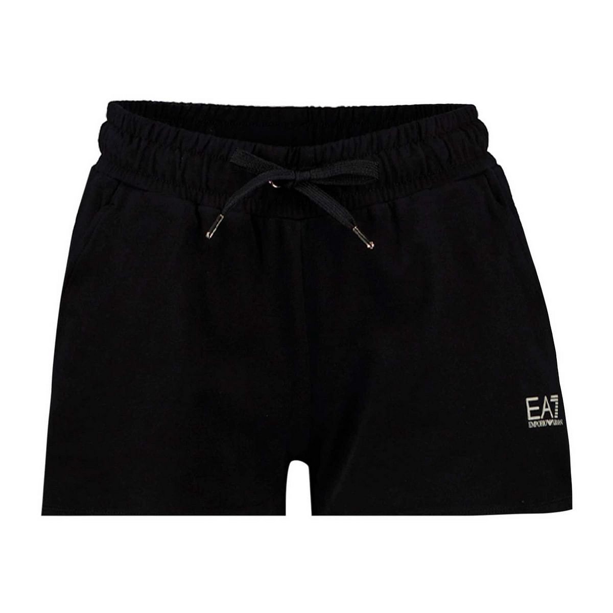 EA7 EMPORIO ARMANI SHORT SHINY DONNA 046913701 0200 BLACK GOLD Pantaloni corti Sport Style Donna Moda