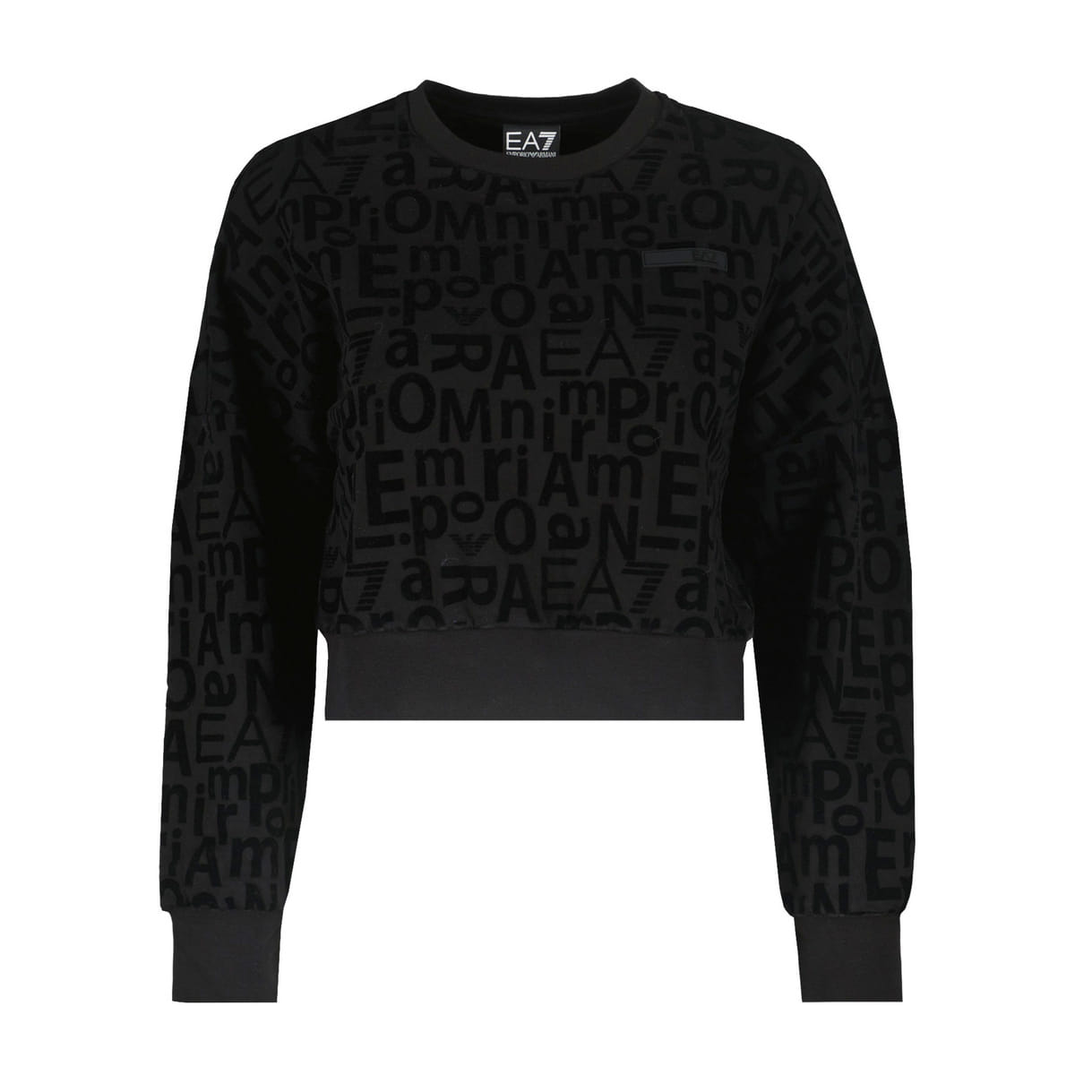 Ea7 Emporio Armani Donna Nero Felpa Girocollo Graphic Series Grande