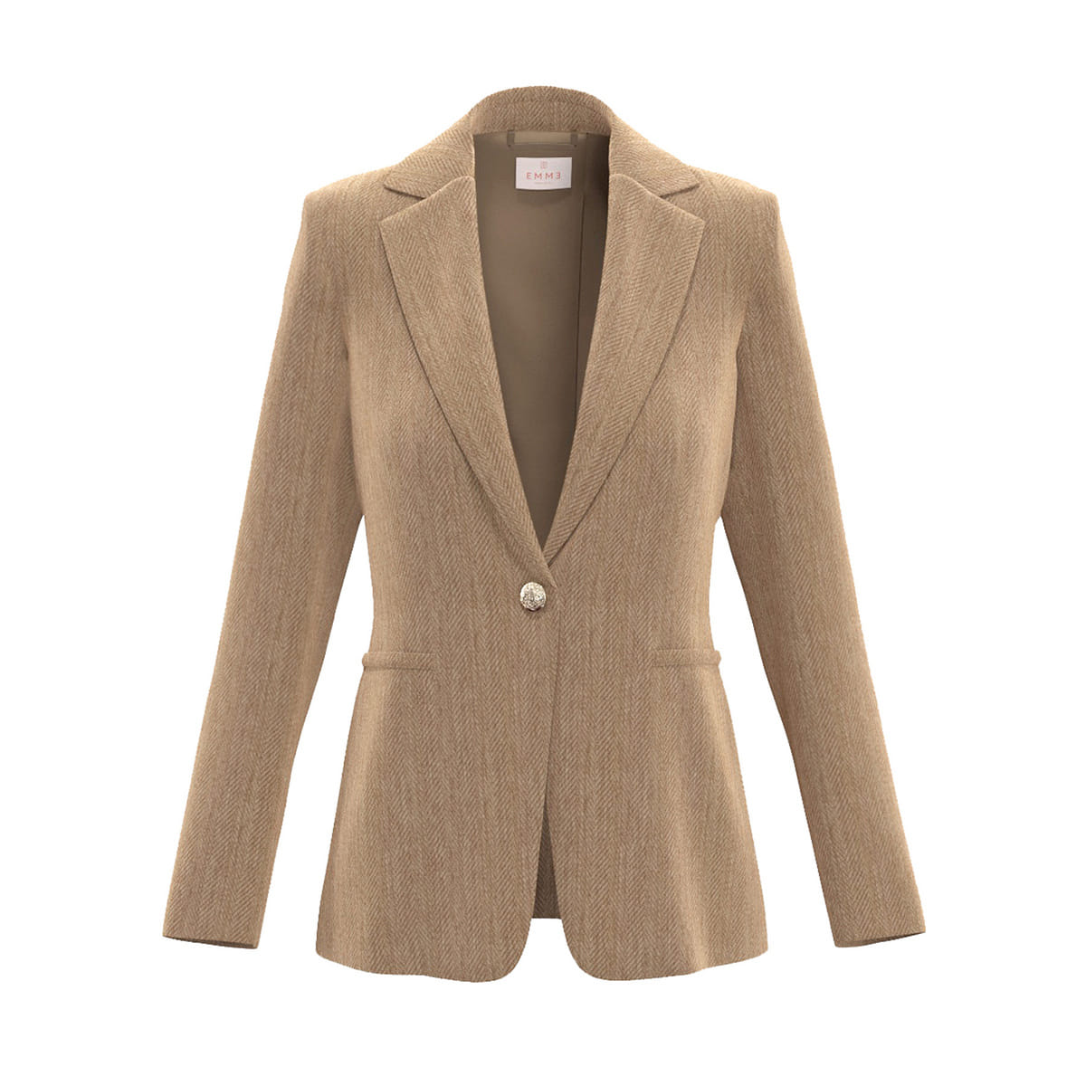 Blazer 1 Bottone Tessuto Ciniglia Stretch Donna