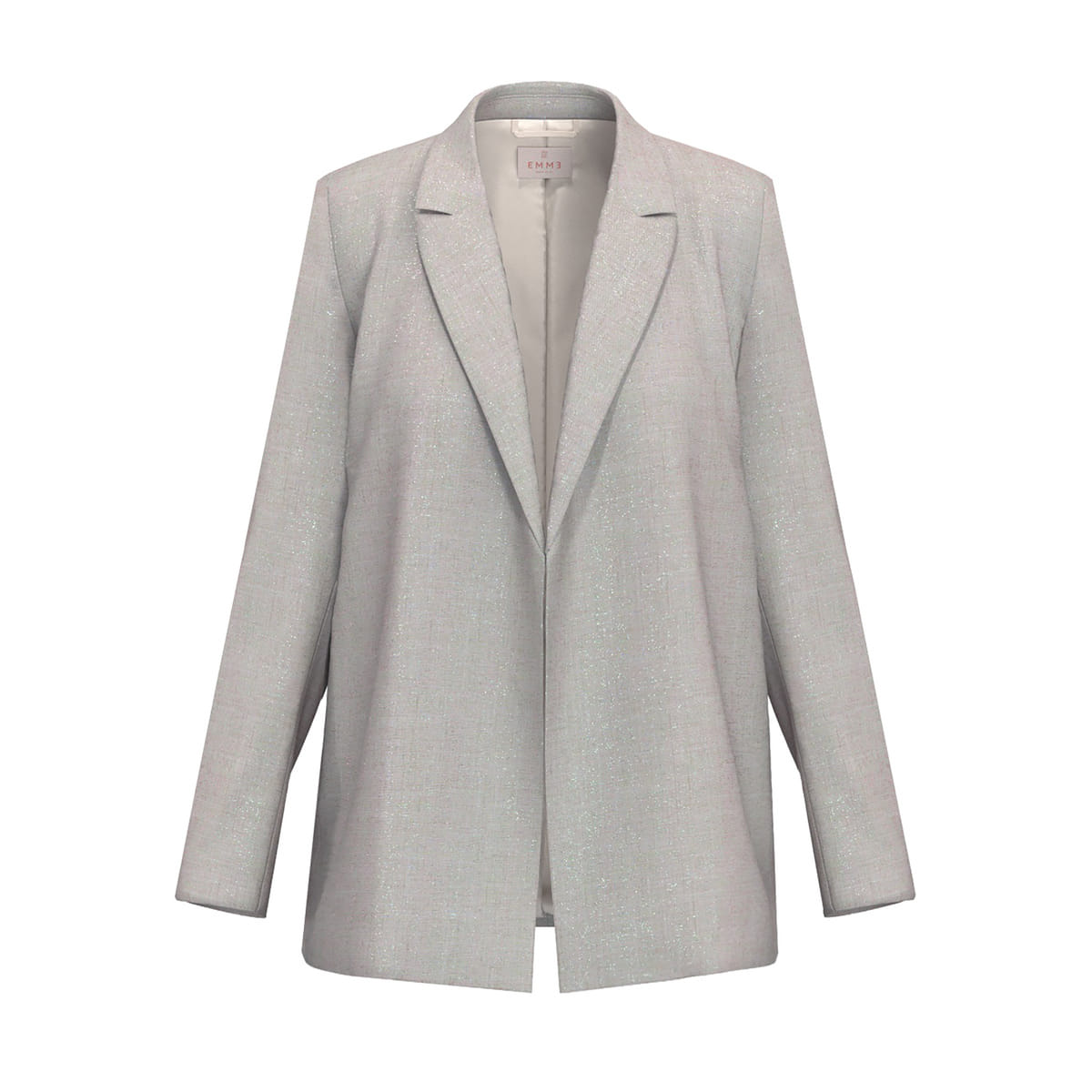 Giacca Aperta In Tessuto Fuido Lame Donna