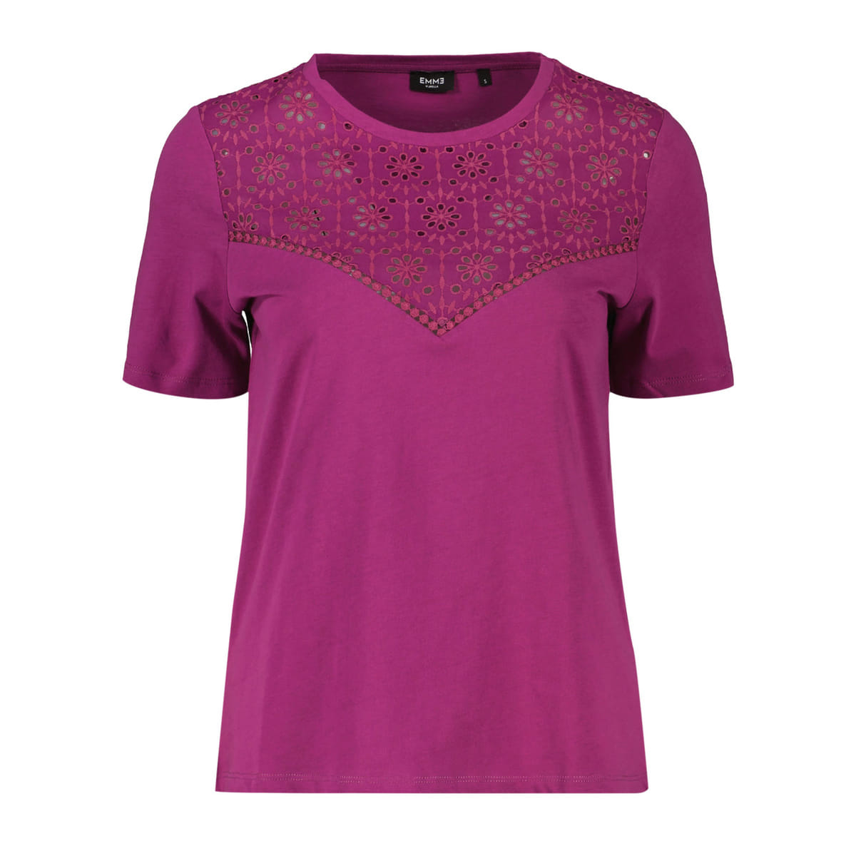 T-SHIRT INSERTO SANGALLO COCCO DONNA