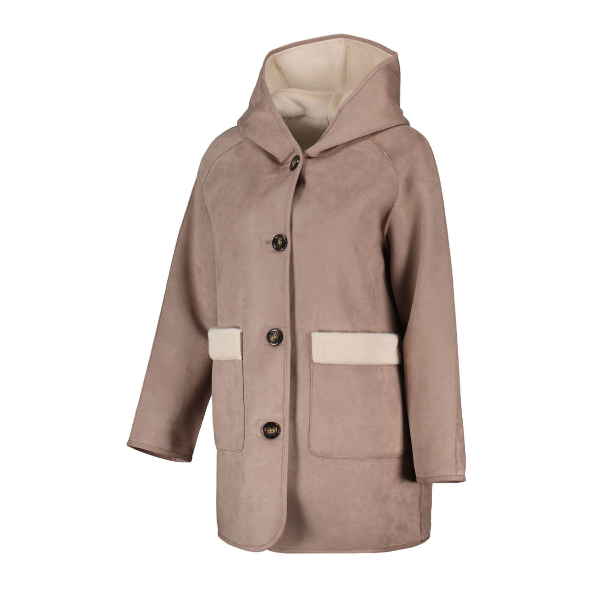 GIACCA CON CAPPUCCIO REVERSIBILE ECOMONTONE DIDONE DONNA