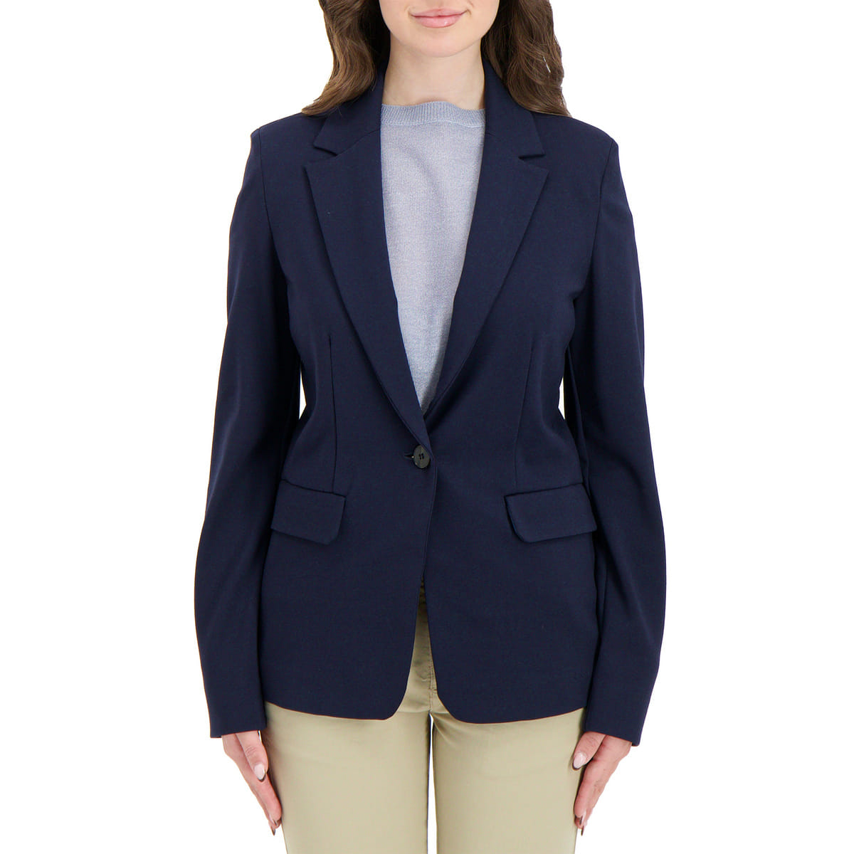 BLAZER MONOPETTO IN JERSEY DONNA
