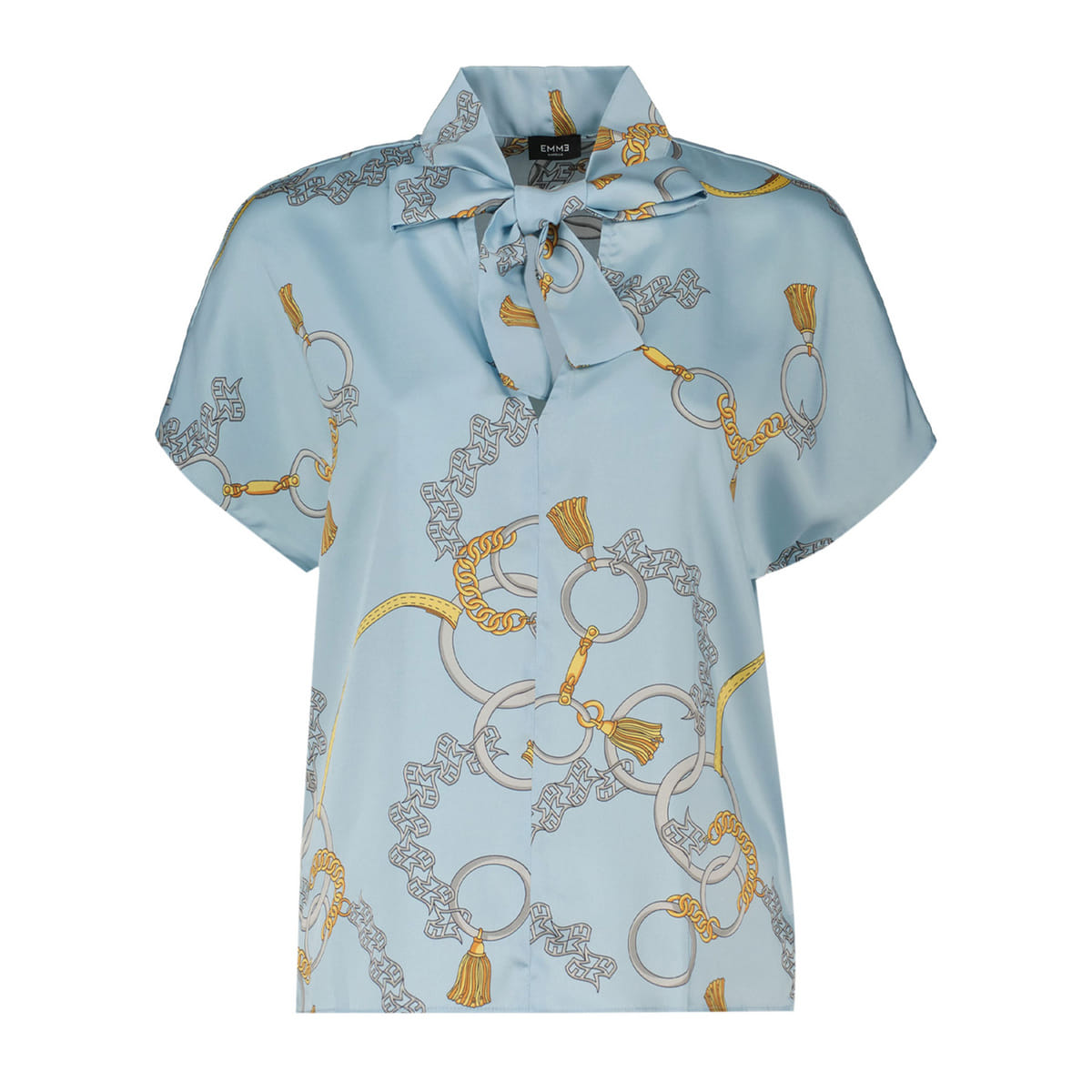 BLUSA CON SCIARPINA IN FANTASIA LOUVRE DONNA