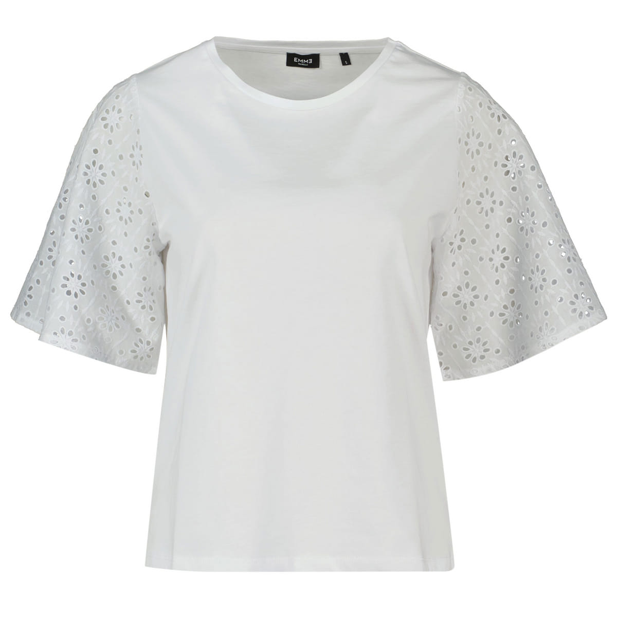T-SHIRT CON MANICHE SANGALLO NET DONNA