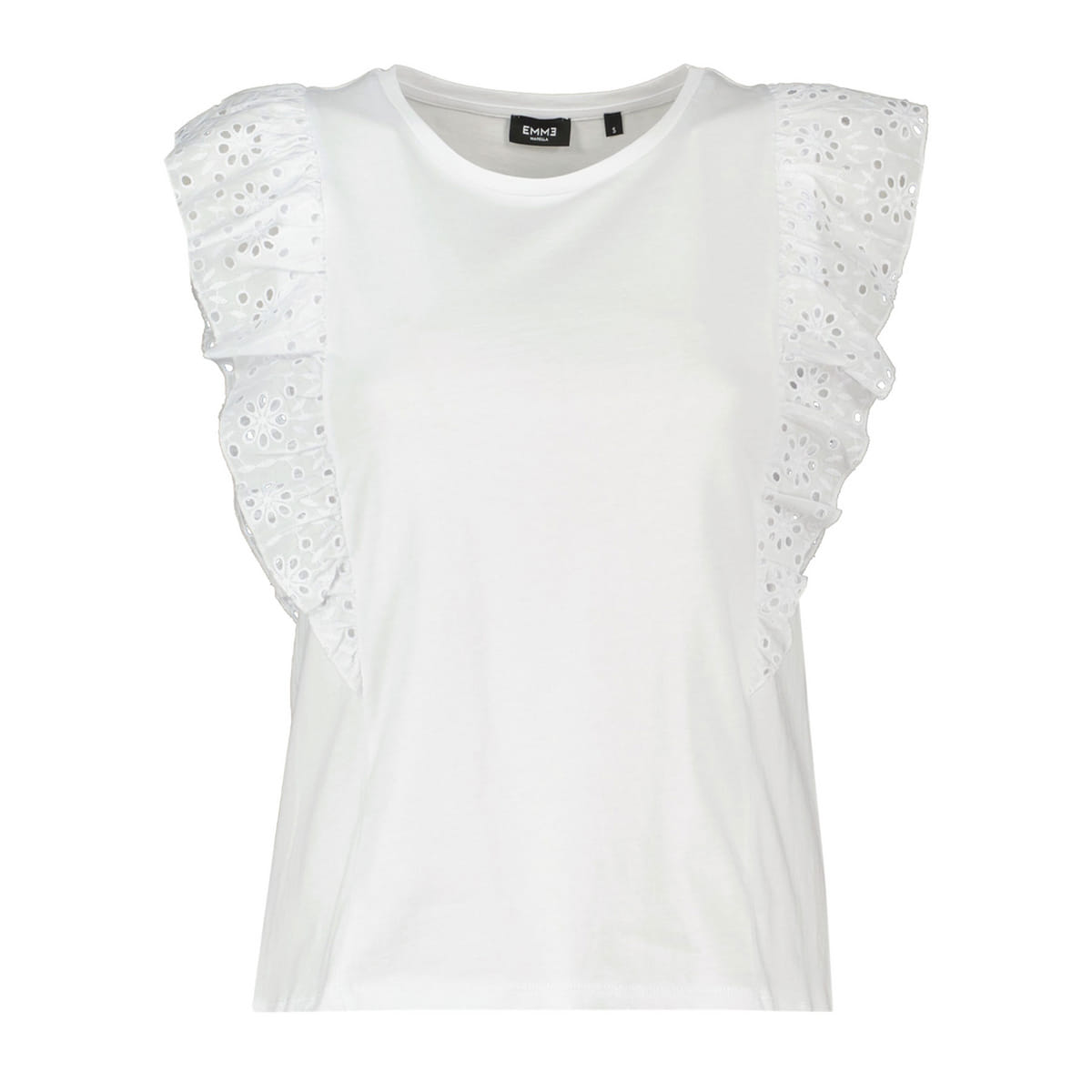 T-SHIRT SMANICATA INSERTI SANGALLO OPERA DONNA