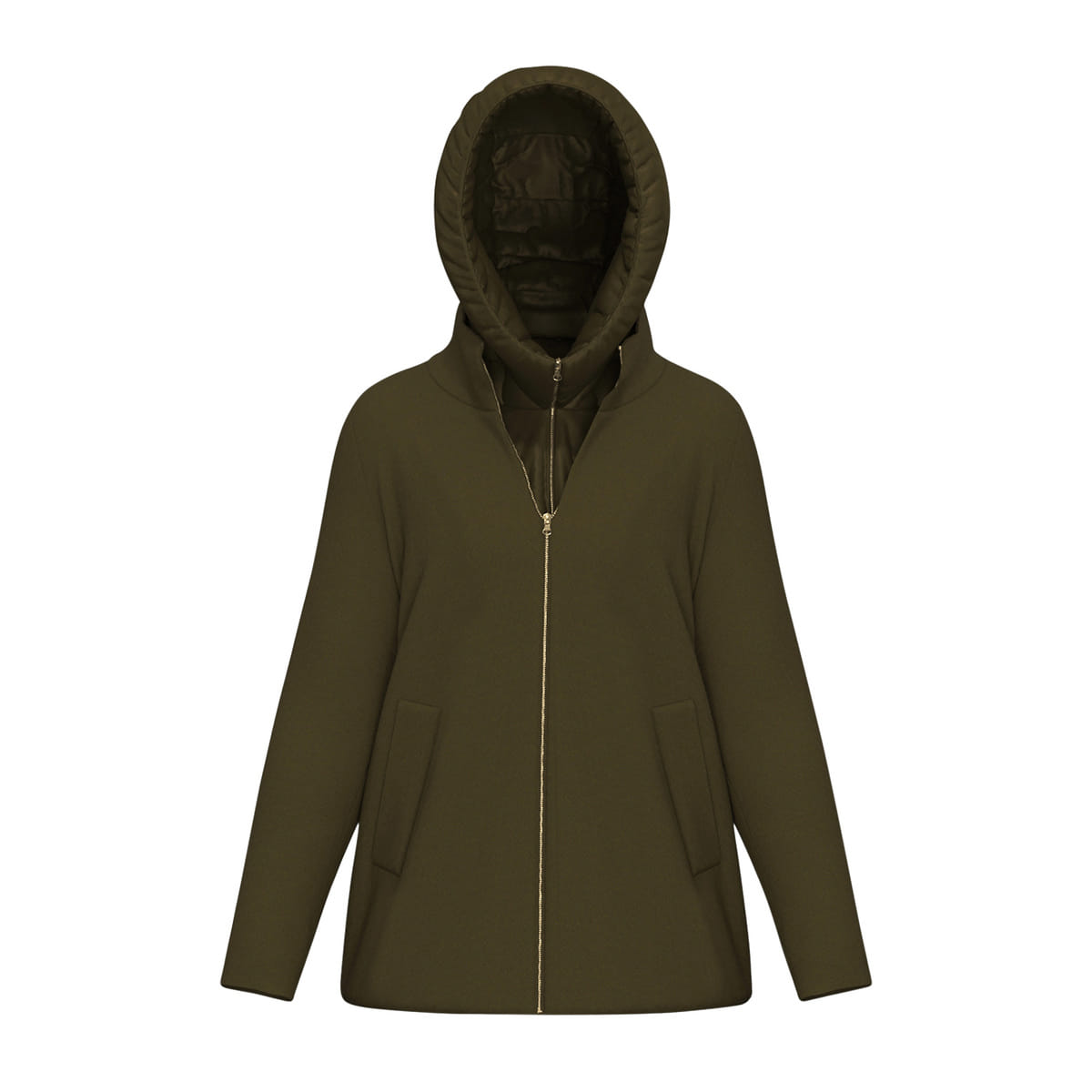 GIACCA CON DAVANTINO E CAPPUCCIO VIVACE DONNA