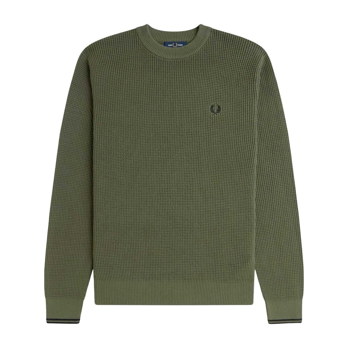 MAGLIONE GIROCOLLO WAFFLE