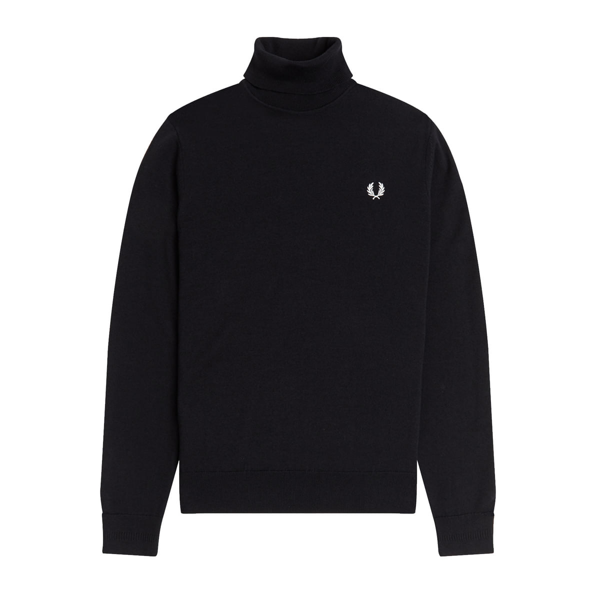 FRED PERRY - MAGLIONE DOLCEVITA IN LANA E COTONE - 041520501_608 - BLU NAVY  - Maglione - Casual - Uomo - Moda