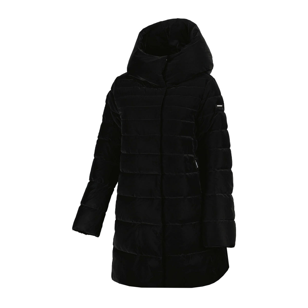 PIUMINO LUNGO VELOUR CON CAPPUCCIO AURA DONNA