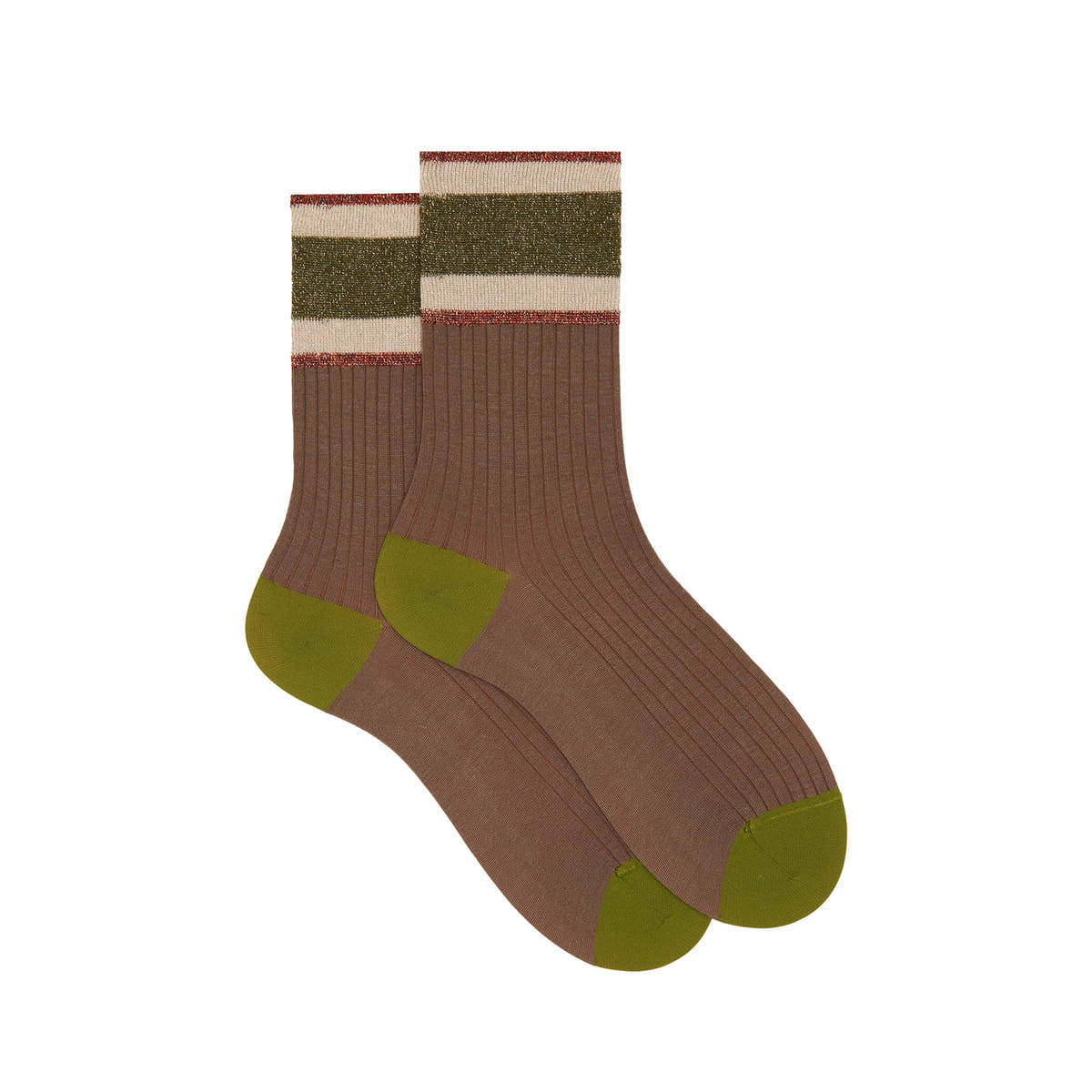 CALZA CORTA COSTINA LUREX DONNA