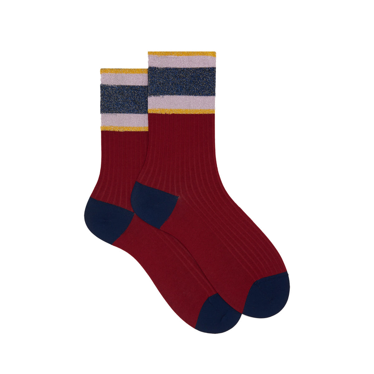 CALZA CORTA COSTINA LUREX DONNA