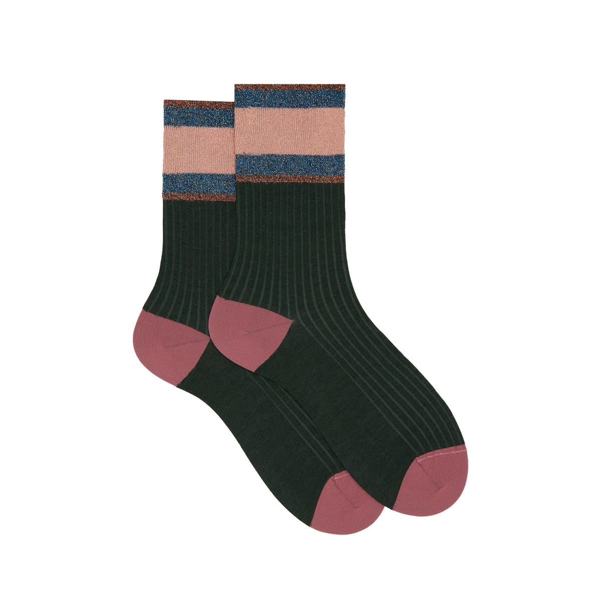 CALZA CORTA COSTINA LUREX DONNA
