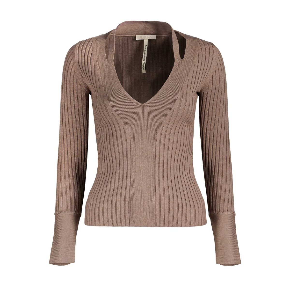 MAGLIONE SCOLLO V COSTINE ALINE DONNA