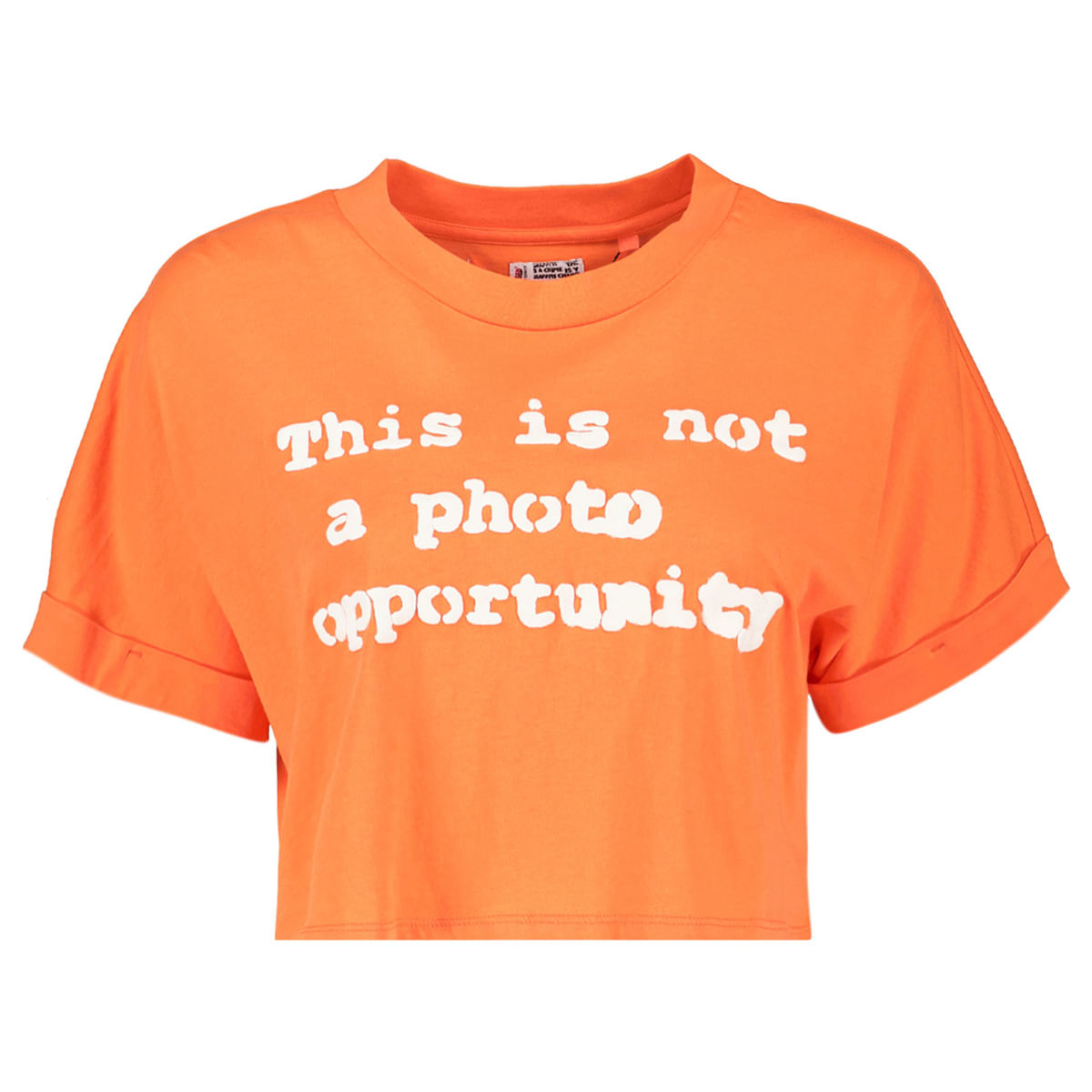 T-SHIRT CROP NOT A PHOTO DONNA