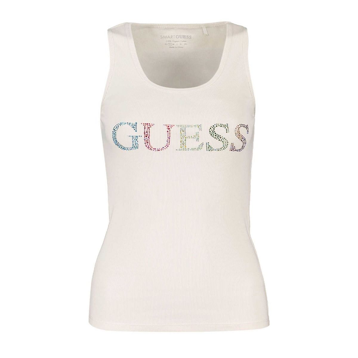 CANOTTA COSTINE LOGO STRASS DONNA