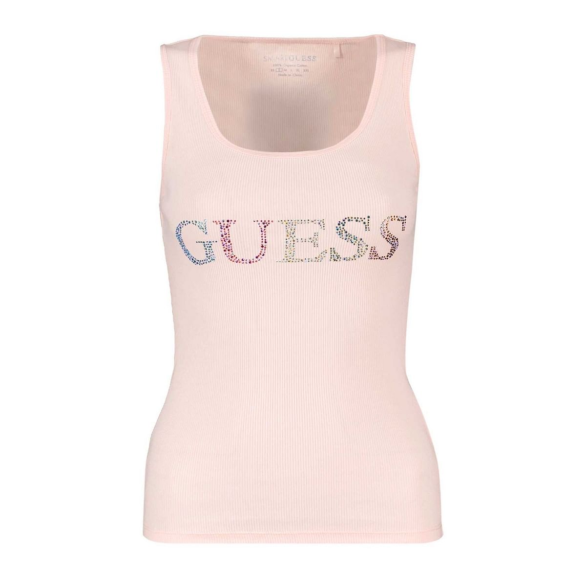 CANOTTA COSTINE LOGO STRASS DONNA