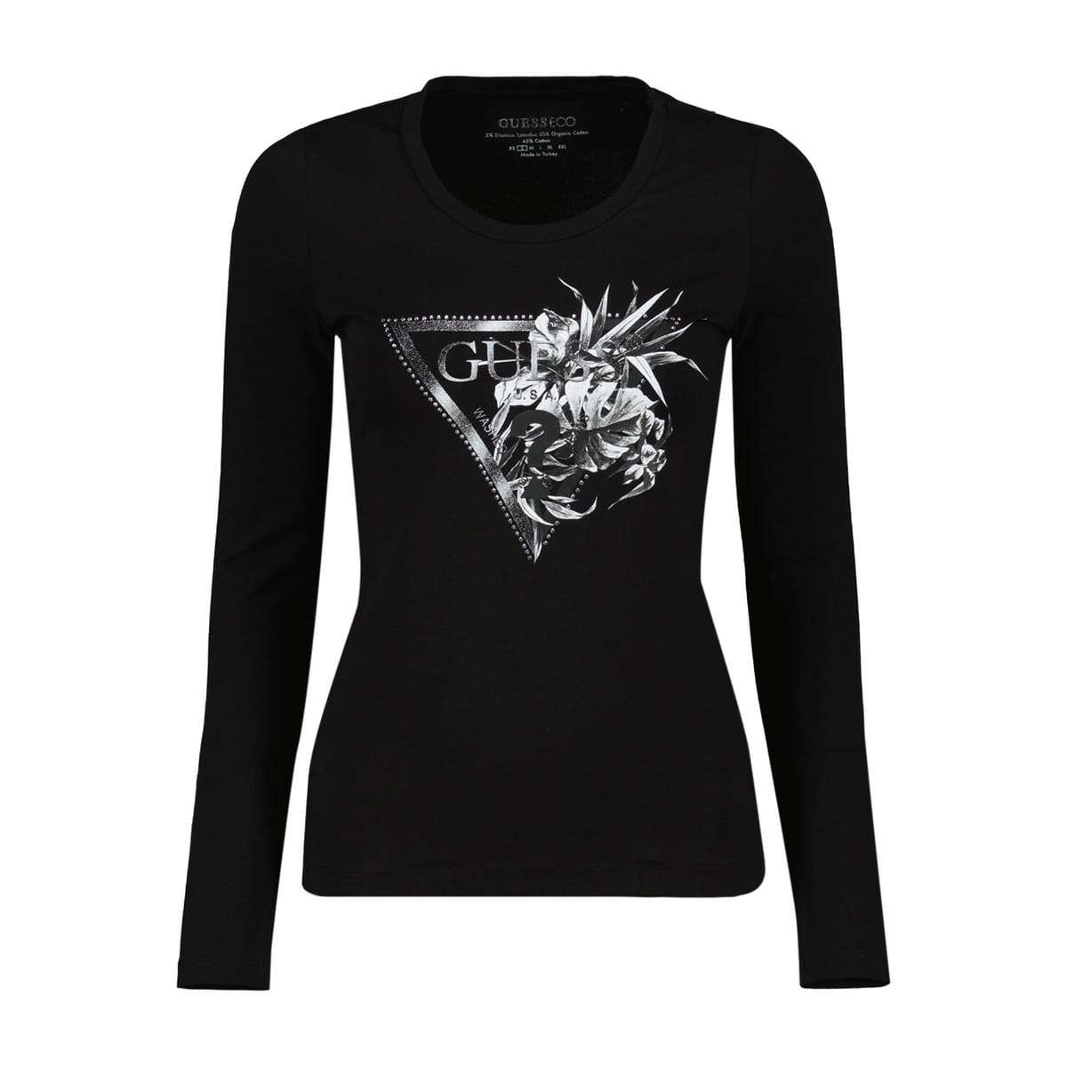 MAGLIA MANICA LUNGA LOGO FLOWER DONNA