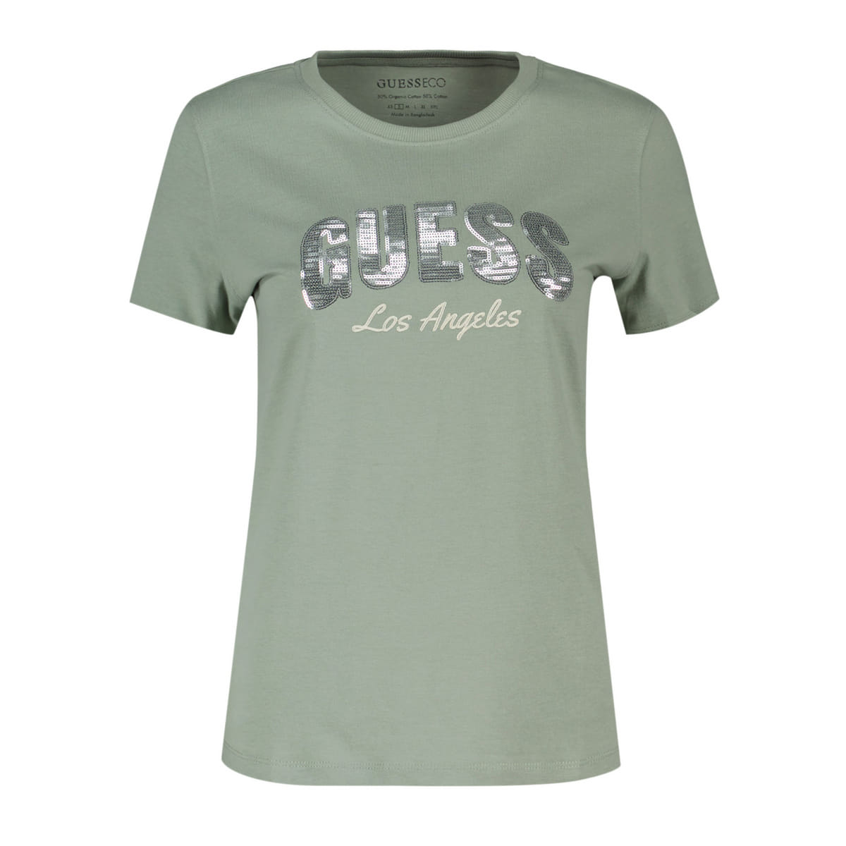 T-SHIRT SEQUINS LOGO DONNA