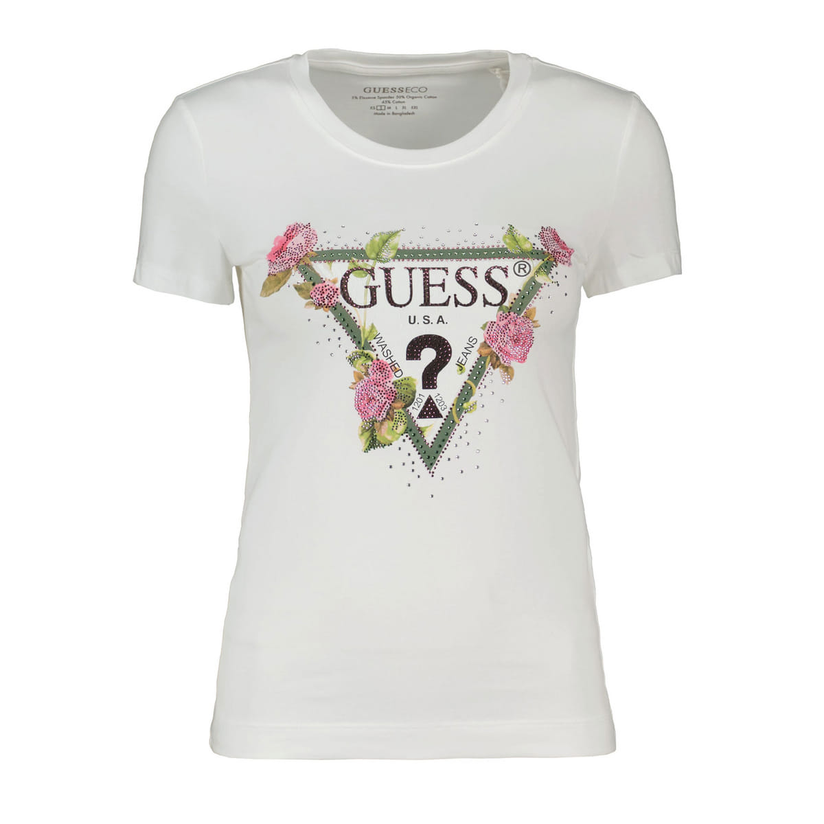 T-SHIRT LOGO FLORAL DONNA