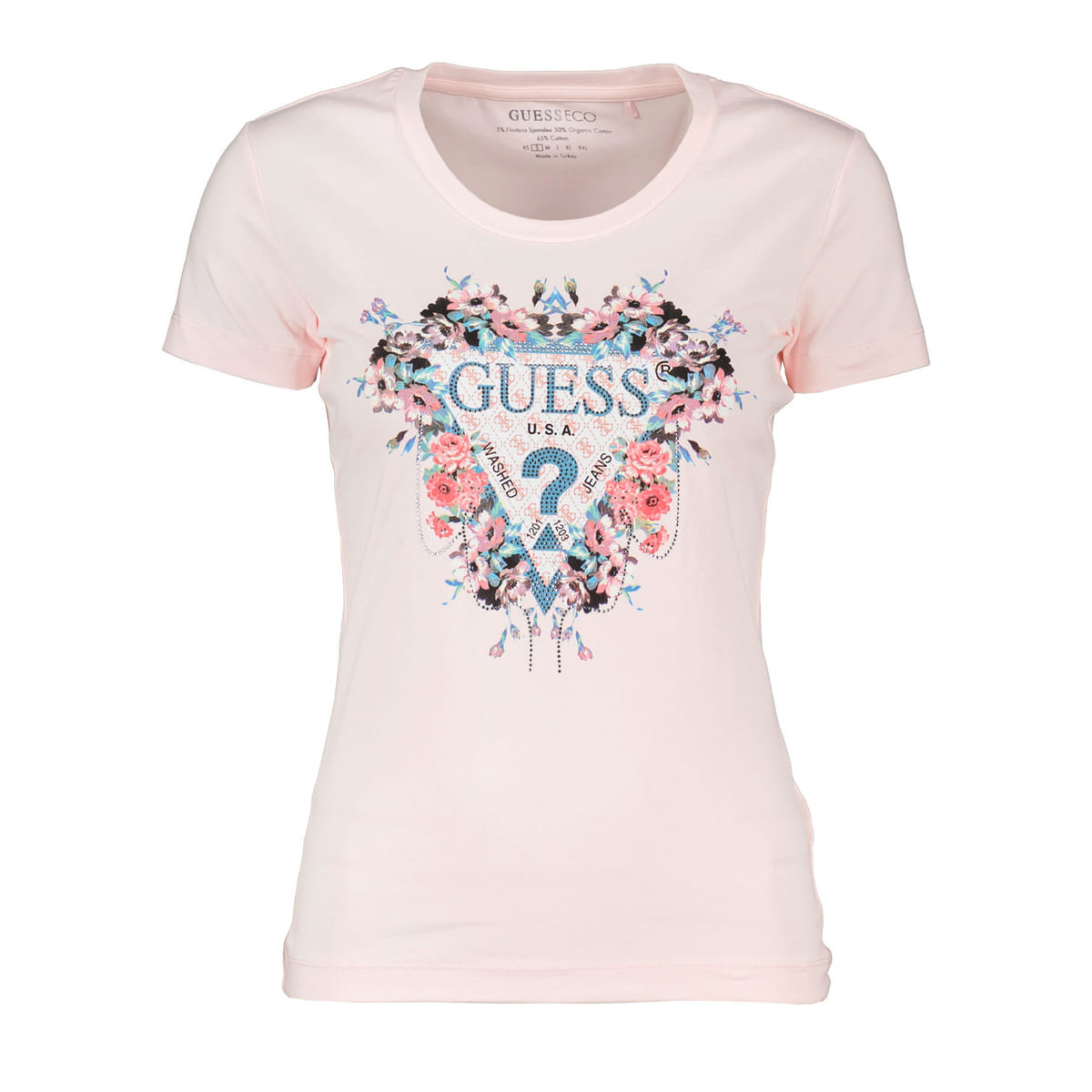 T-SHIRT LOGO FLOWERS DONNA