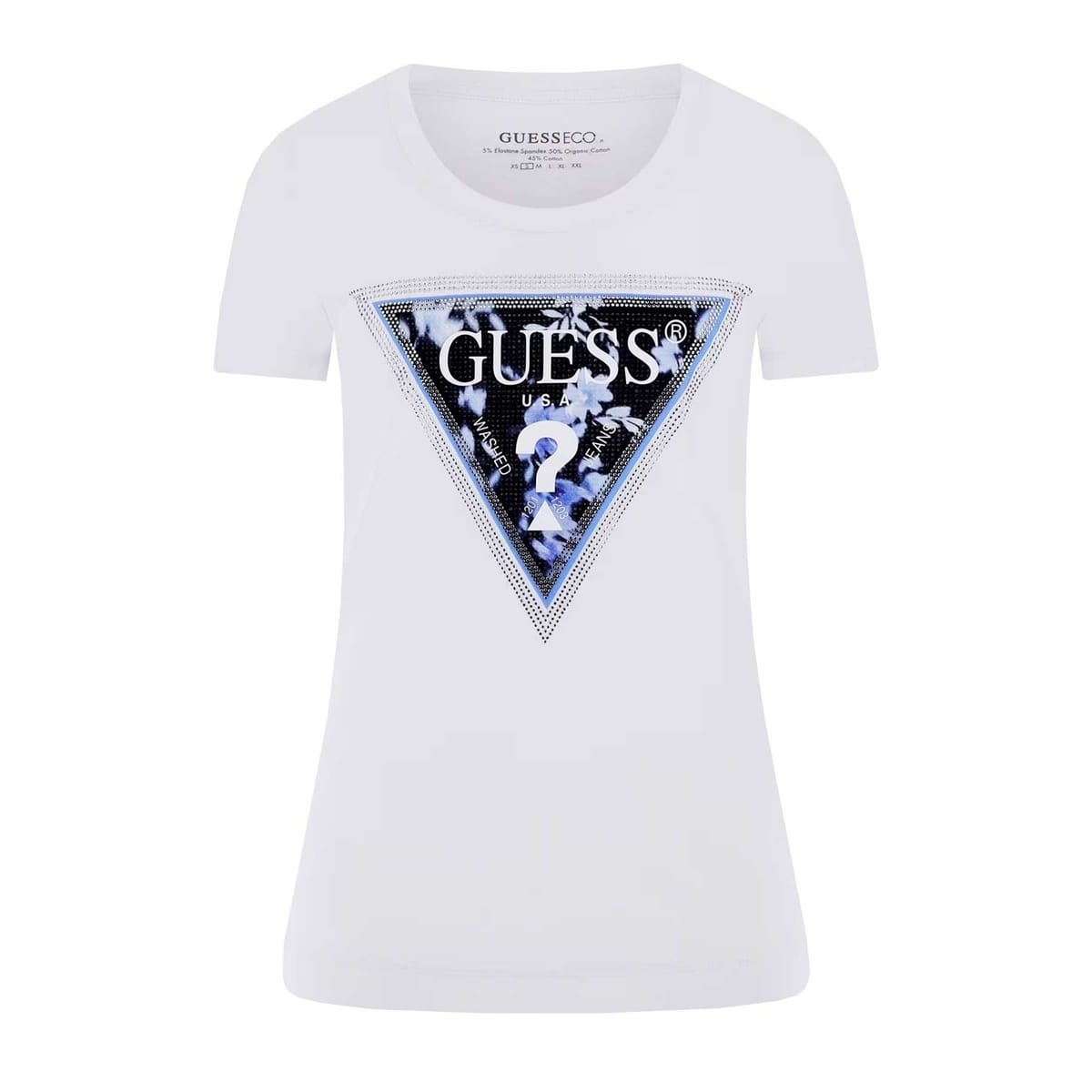T-SHIRT FLOWERS LOGO DONNA