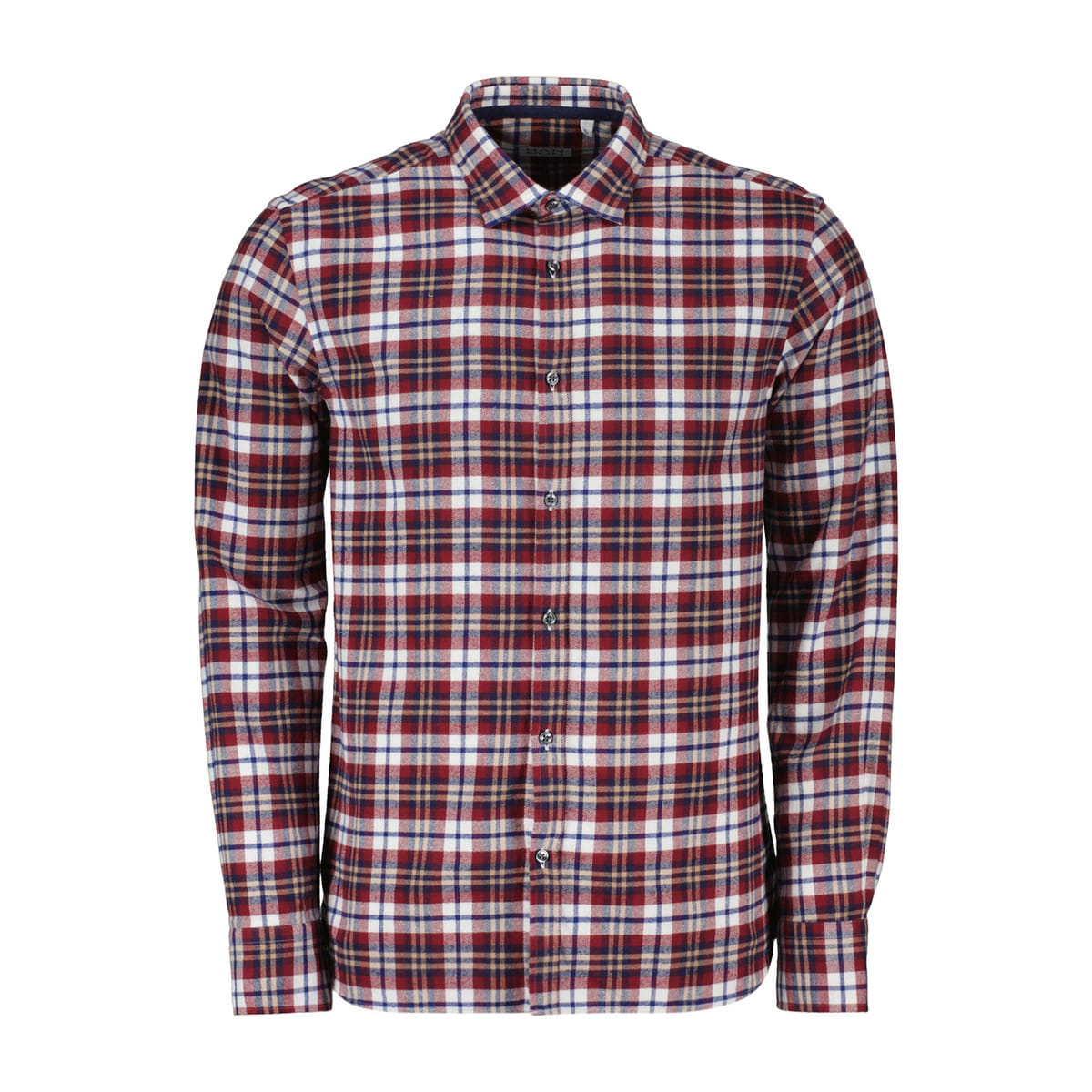 CAMICIA COLLO MINMAL FLANELLA MADRAS