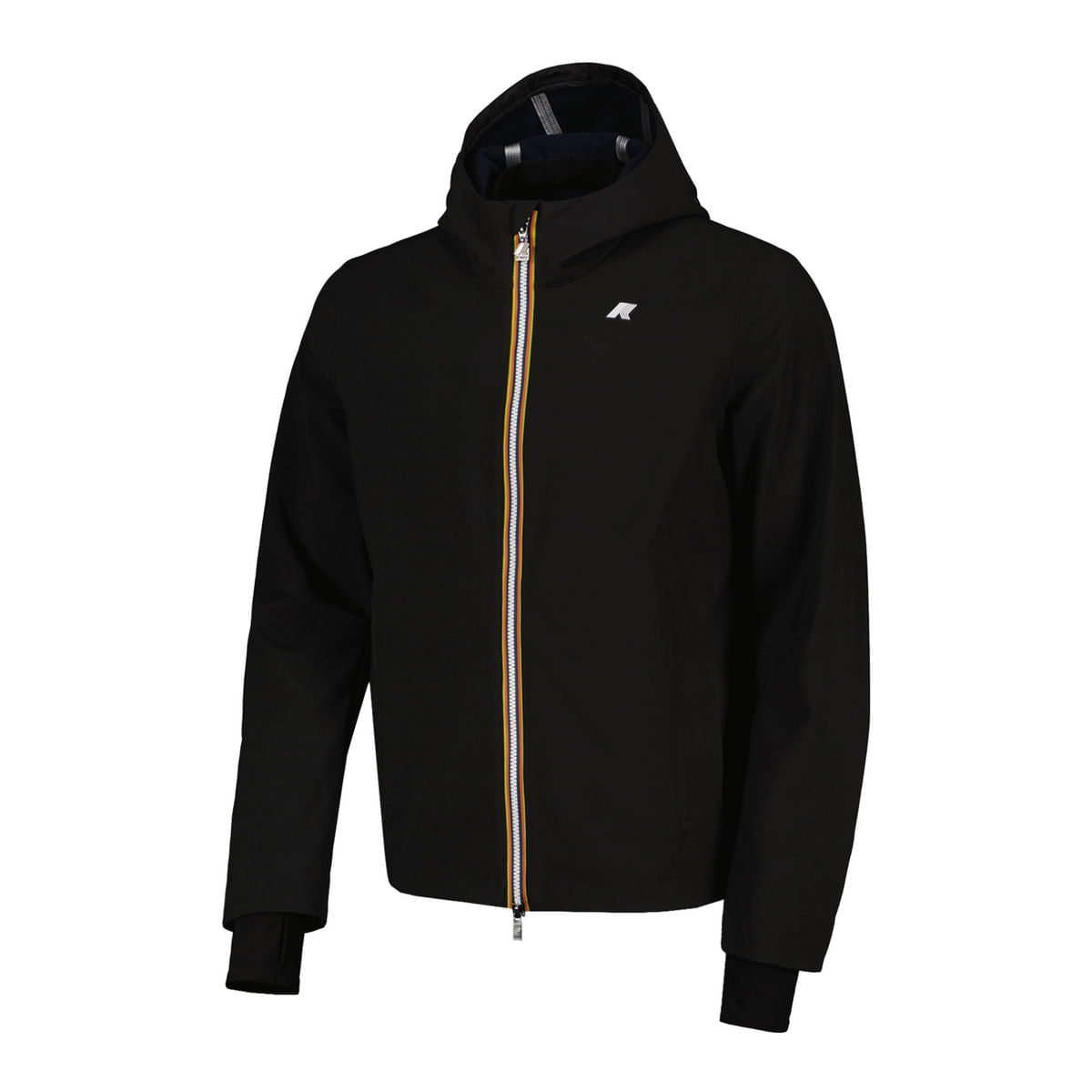 K-Way Giacca Corta Uomo, Modello Jacko Bonded, In Poliestere, Vestibilità Regular, Colore Black-Blue Depth-image