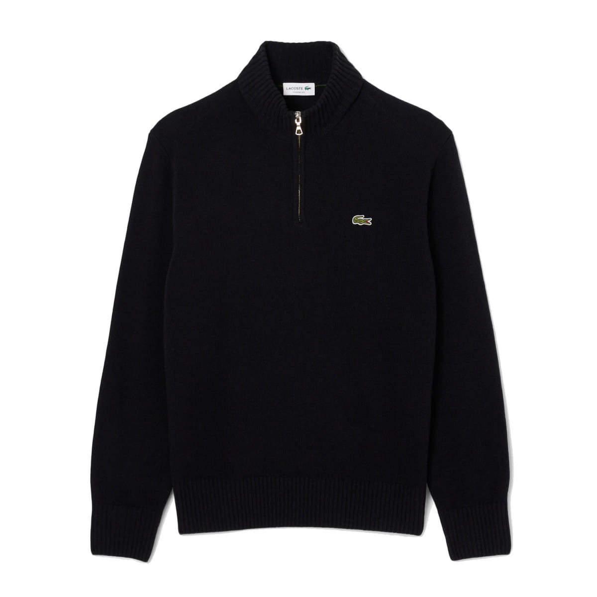 MAGLIONE MEZZA ZIP LANA CARDATA