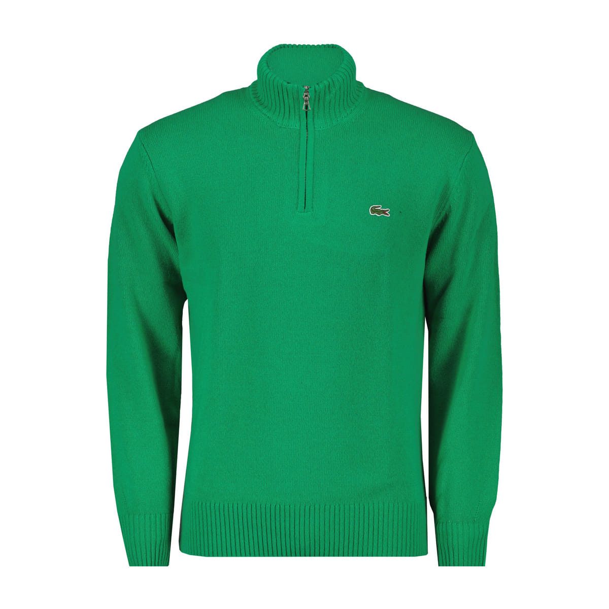 MAGLIONE MEZZA ZIP IN LANA CARDATA