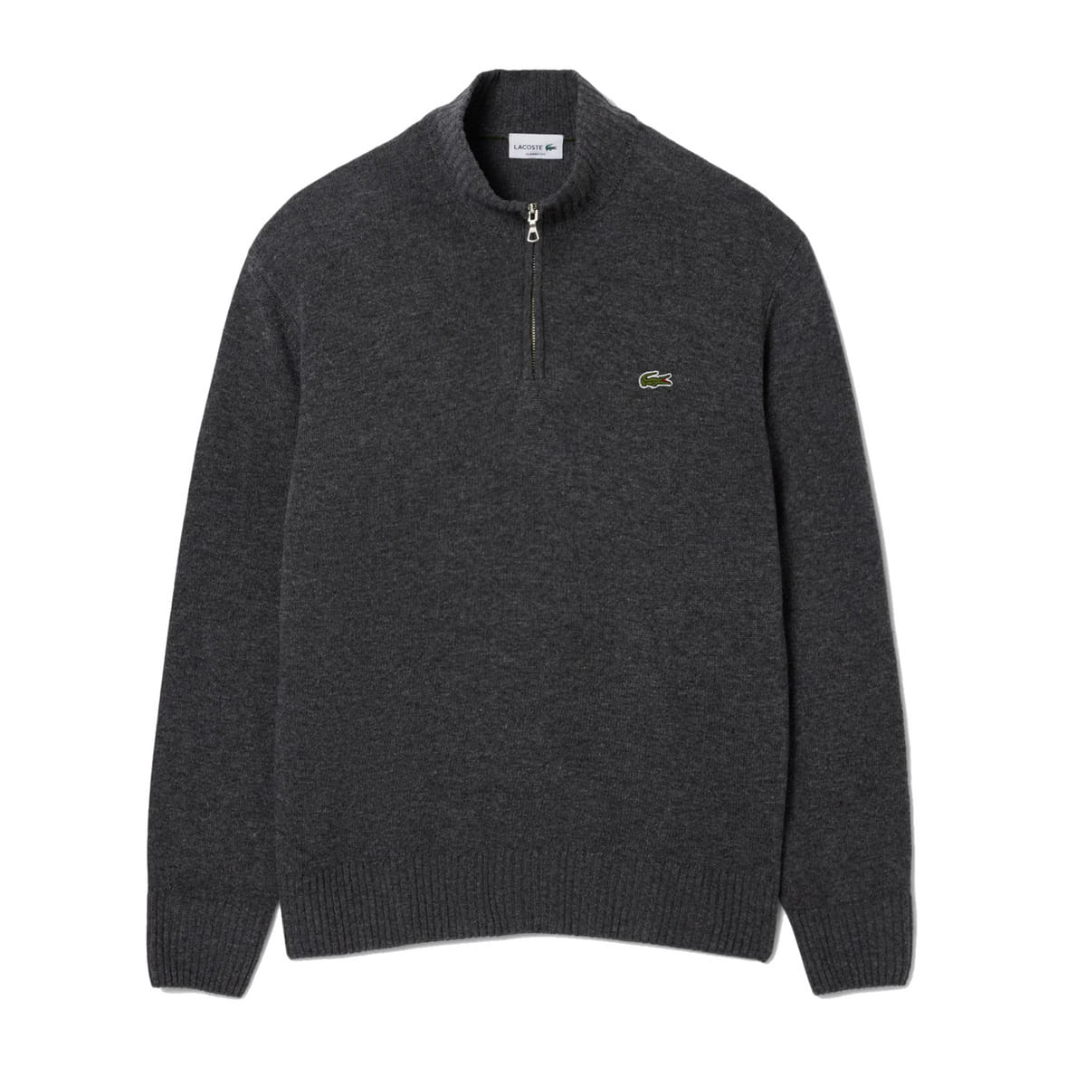 MAGLIONE MEZZA ZIP LANA CARDATA