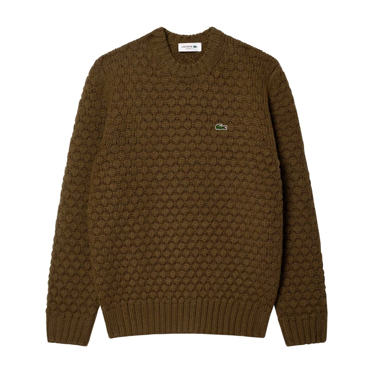 MAGLIONE GIROCOLLO PUNTO FANTASIA IN LANA