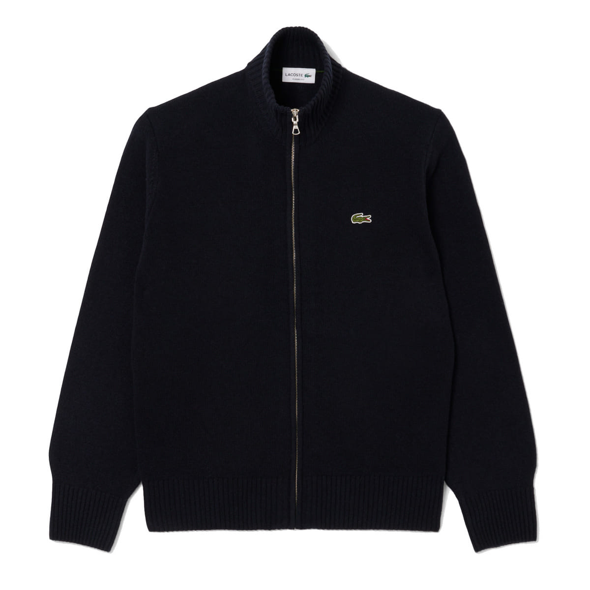 MAGLIONE FULL ZIP IN LANA CARDATA