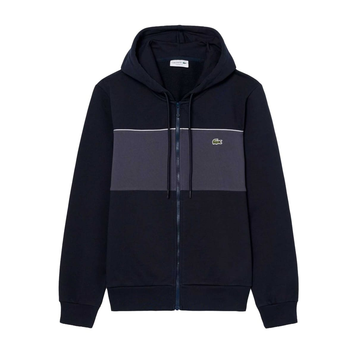 FELPA  CON CAPPUCCIO FULL ZIP COLOR BLOCK
