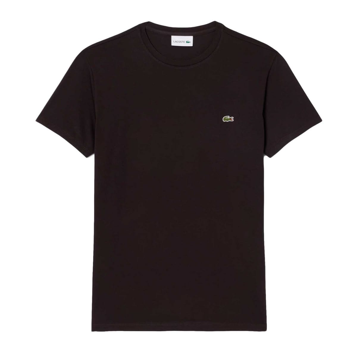 T-SHIRT LOGO IN COTONE PIMA MARRONE