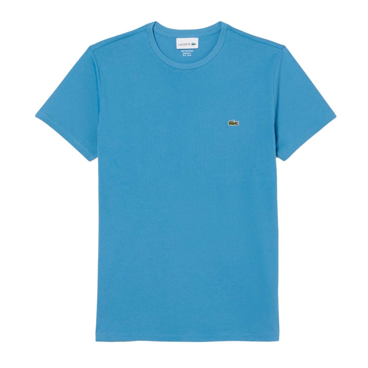 T-SHIRT LOGO IN COTONE PIMA AZZURRA