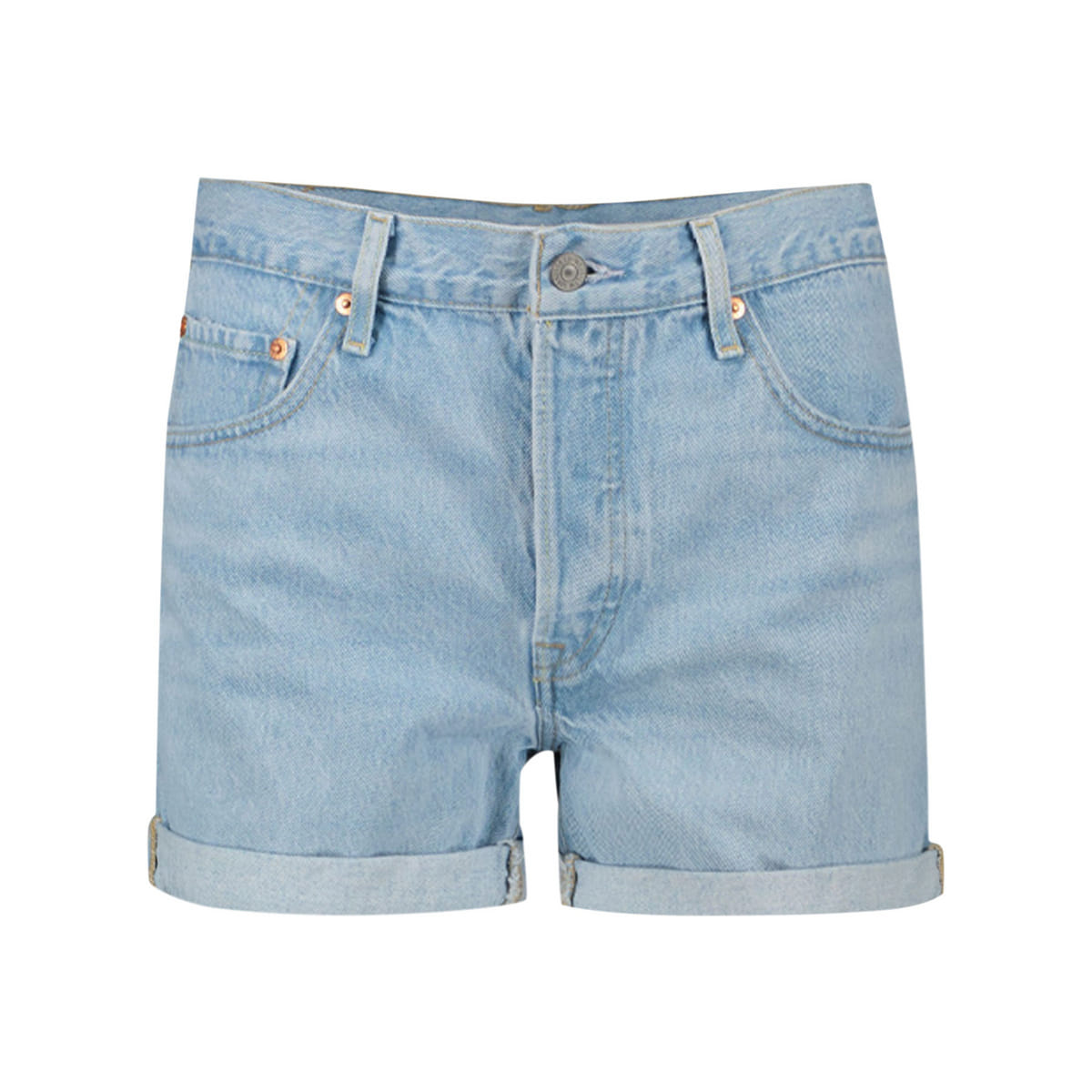 SHORT IN DENIIM 501 ROLLED DONNA