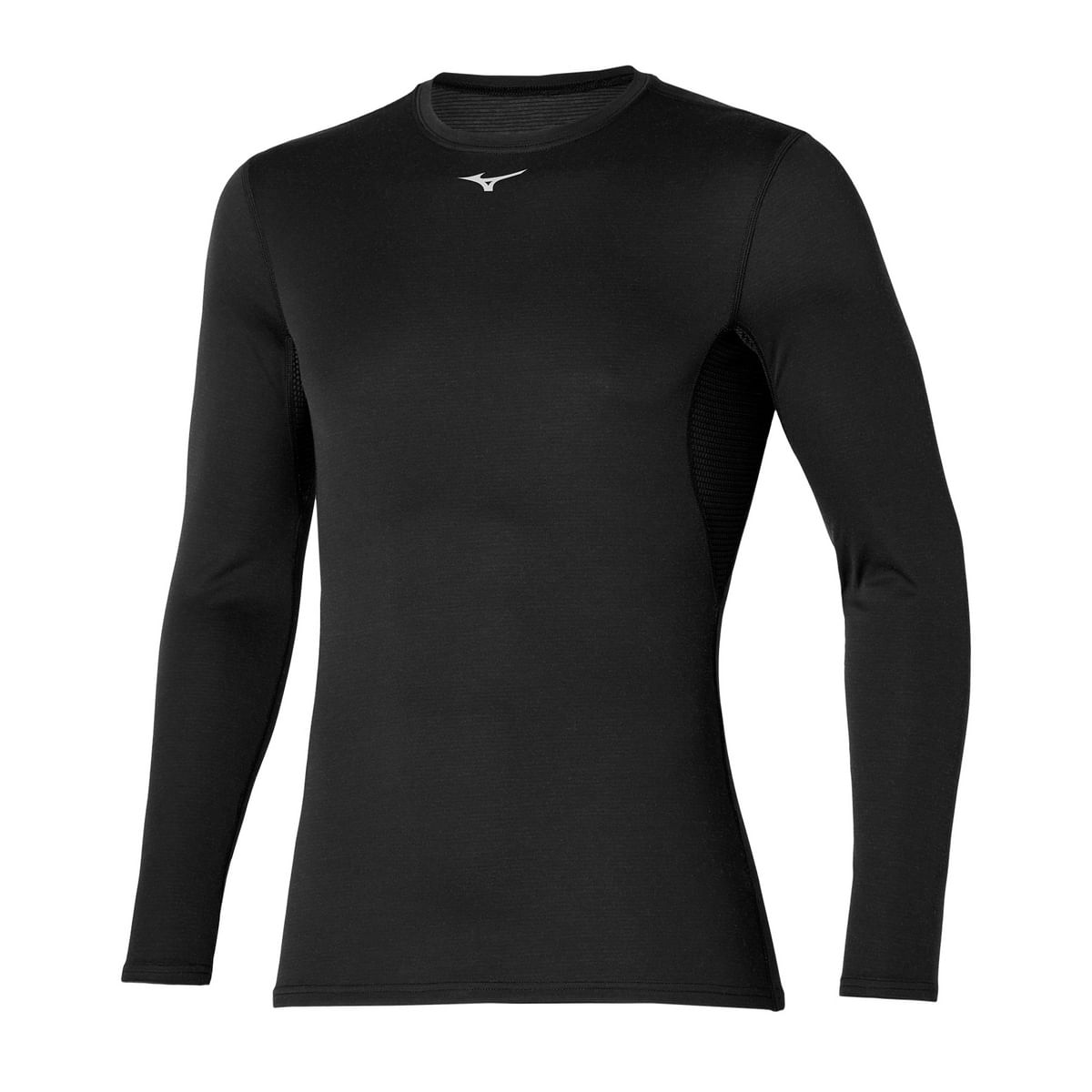 Mizuno Breath Thermo Mid Weight Crew Shirt Black Xxl-image