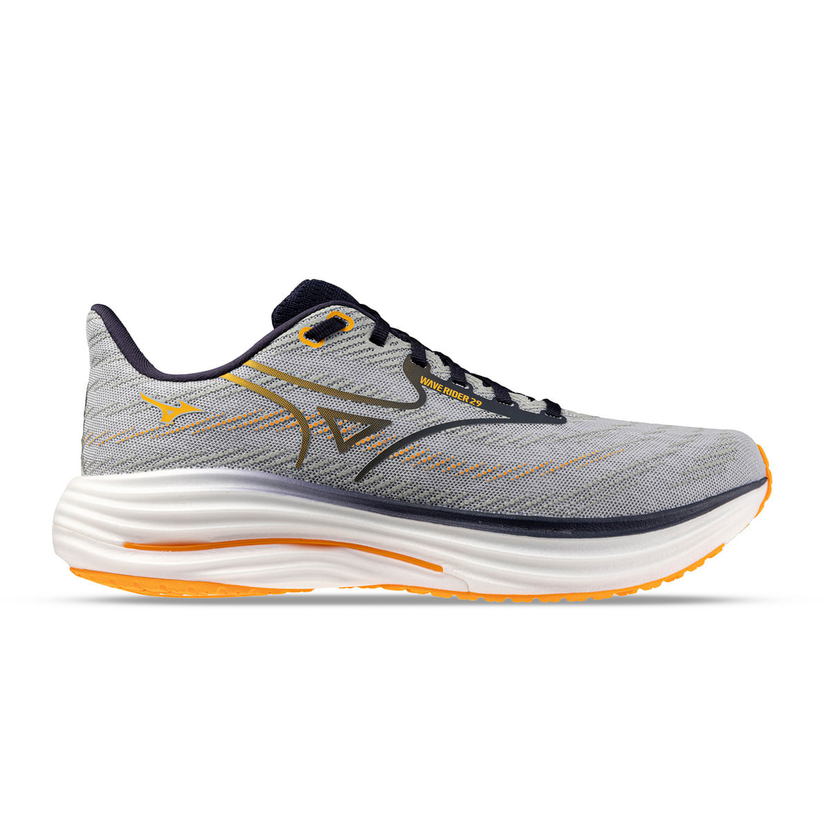 MIZUNO - WAVE RIDER 29 - 051230701_02 - WHITE/TANG ORAN - A2